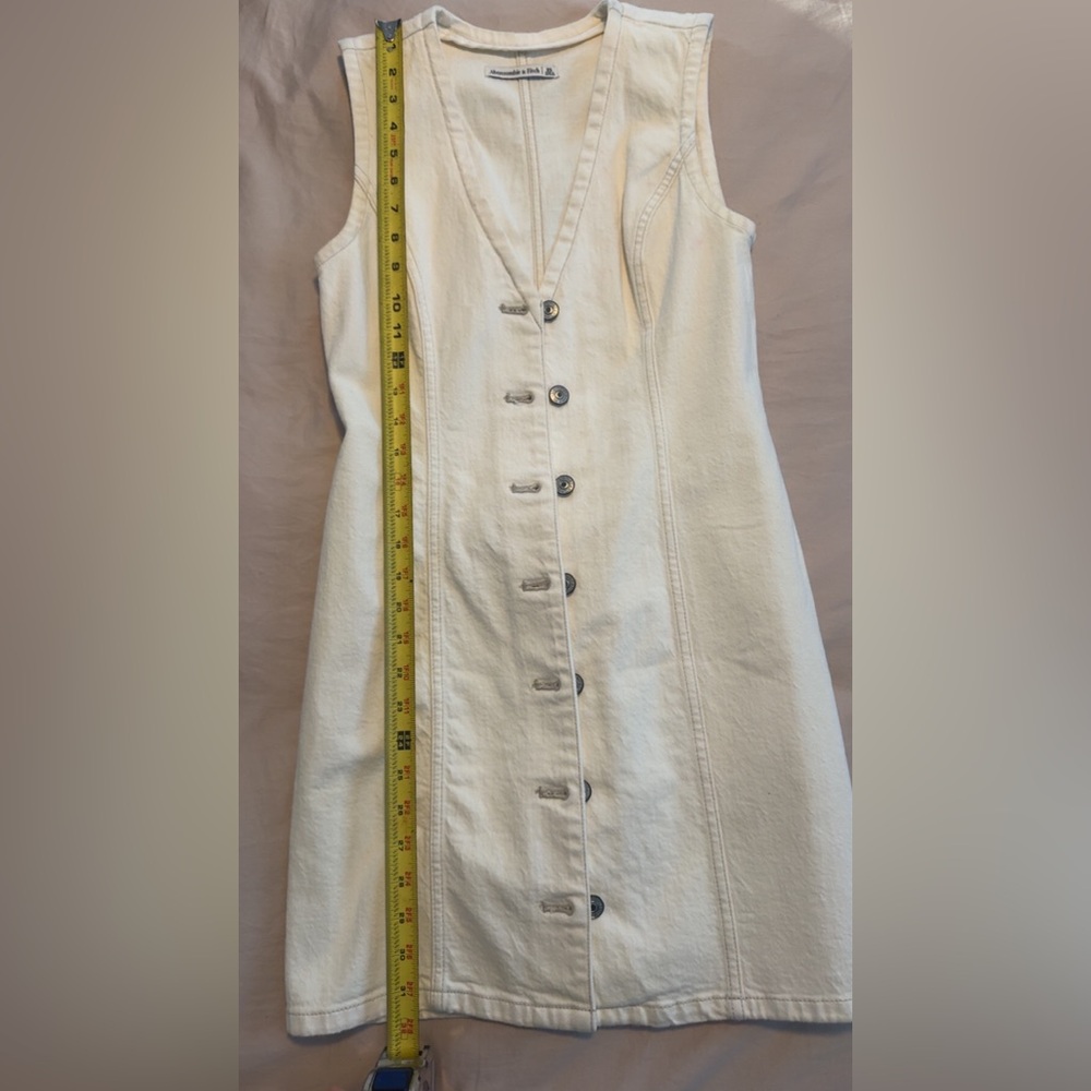 Abercrombie Sleeveless Denim Button-Down Dress - Picture 5 of 6